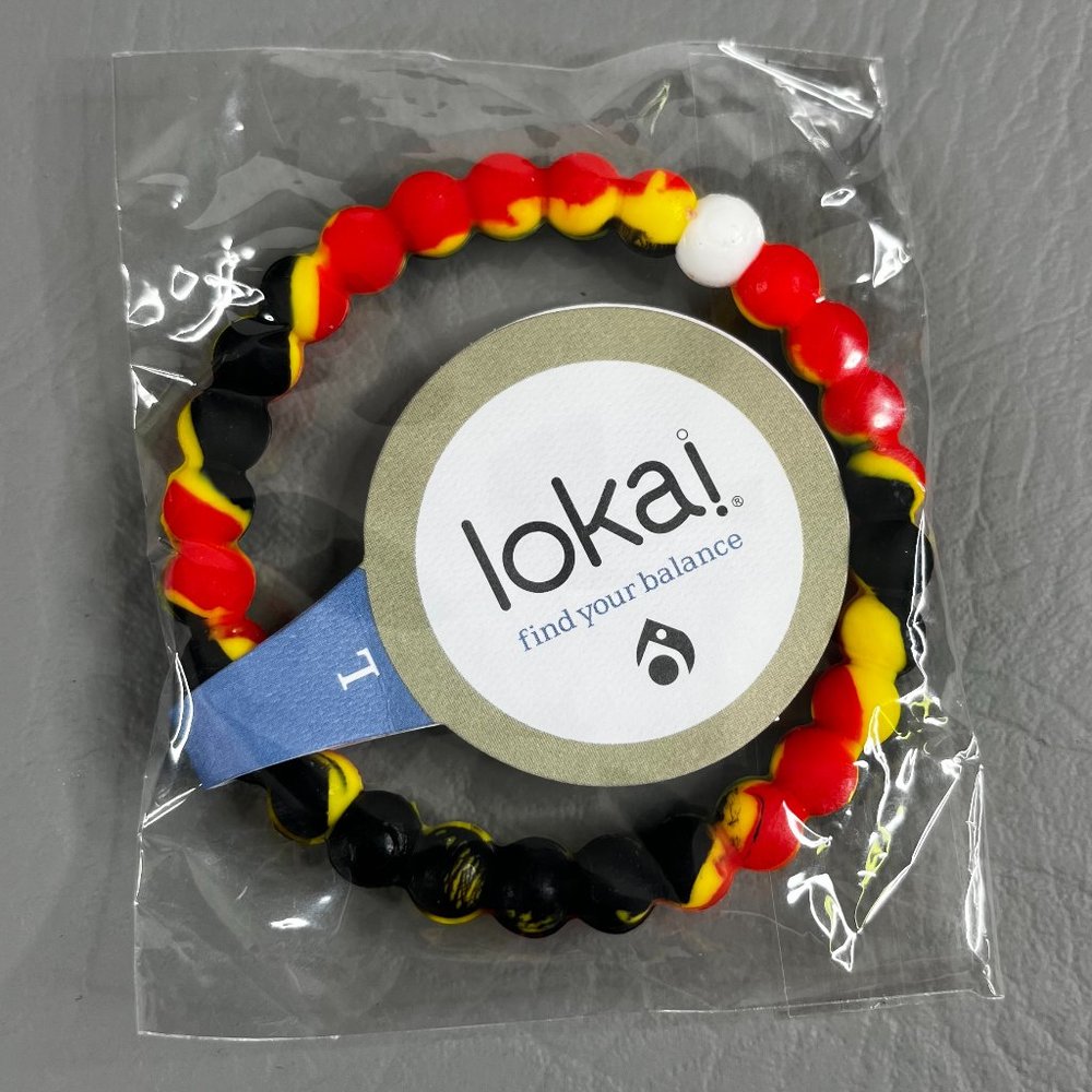 Lokai Bracelets Belgium Flag Theme Red Yellow & Black New Sealed NWT